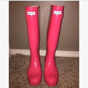 Hot Pink Hunter Rain Boots